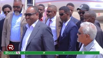 Madaxweyne Deni oo manta ku wajahan magaalada Garowe xilli xal laga gaaray khilaafkii kala dhaxeeyay